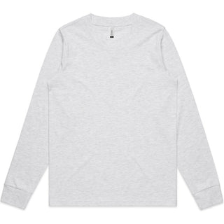 AS Colour 4056 Wo's Dice L/S Tee - Front View | color:Ash Heather|view:front