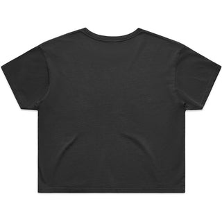 AS Colour 4062F Wo's Faded Crop Tee - Back View | color:Faded Black|view:back