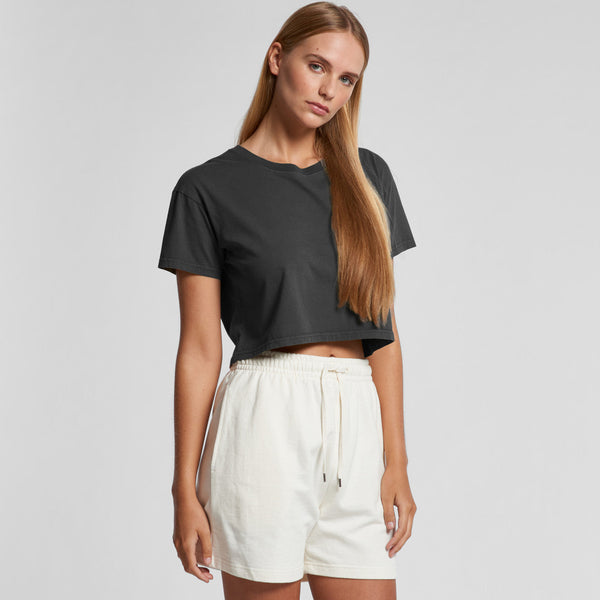 AS Colour Women's Faded Crop Tee | 4062F (Faded Black)