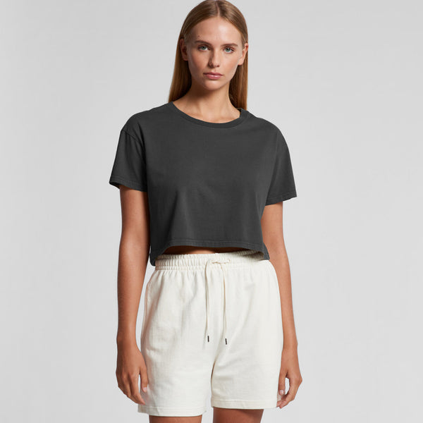 AS Colour Women's Faded Crop Tee | 4062F (Faded Black)