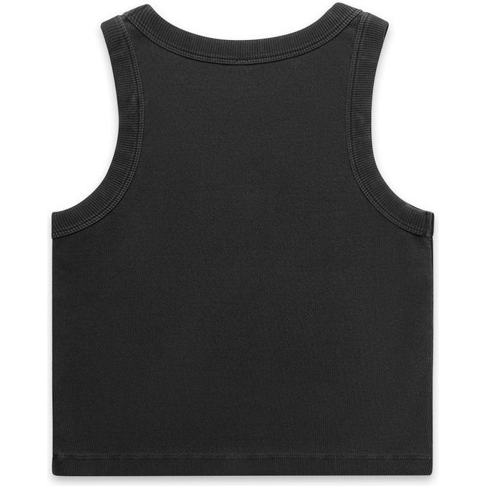 AS Colour Women's Faded Organic Rib Crop Tank | 4035 (Faded Black)