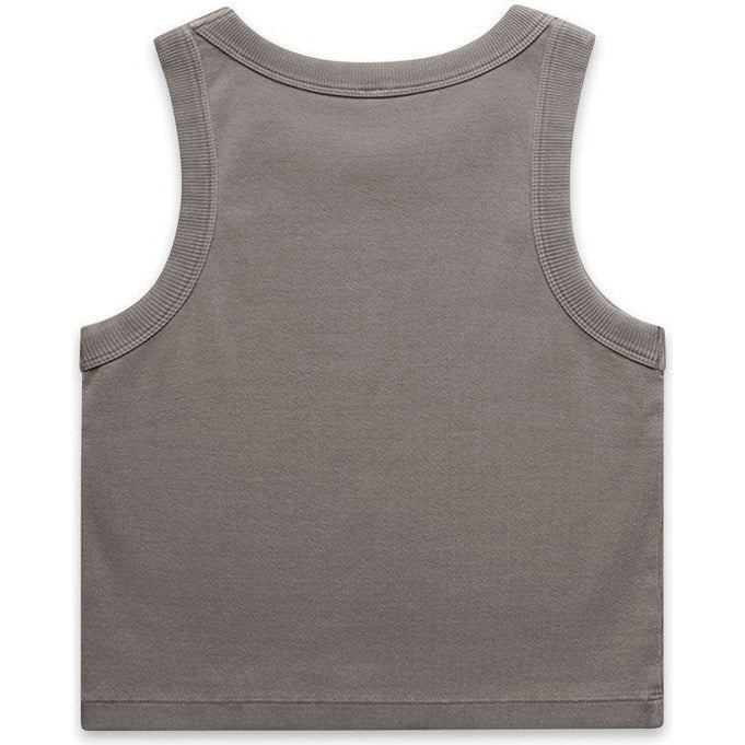 AS Colour Women's Faded Organic Rib Crop Tank | 4035 (Faded Grey)