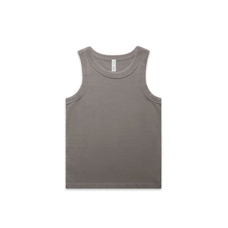 AS Colour 4034 Wo's Faded Organic Rib Tank - Front View | color:Faded Grey|view:front