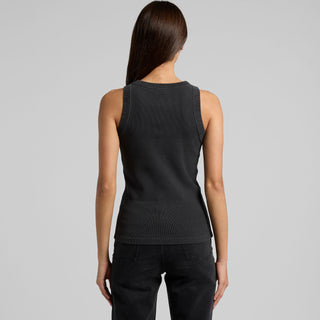 AS Colour Women's Faded Organic Rib Tank | 4034 (Faded Black)
