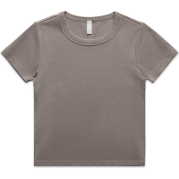 AS Colour Women's Faded Organic Rib Tee | 4036 (Faded Grey)
