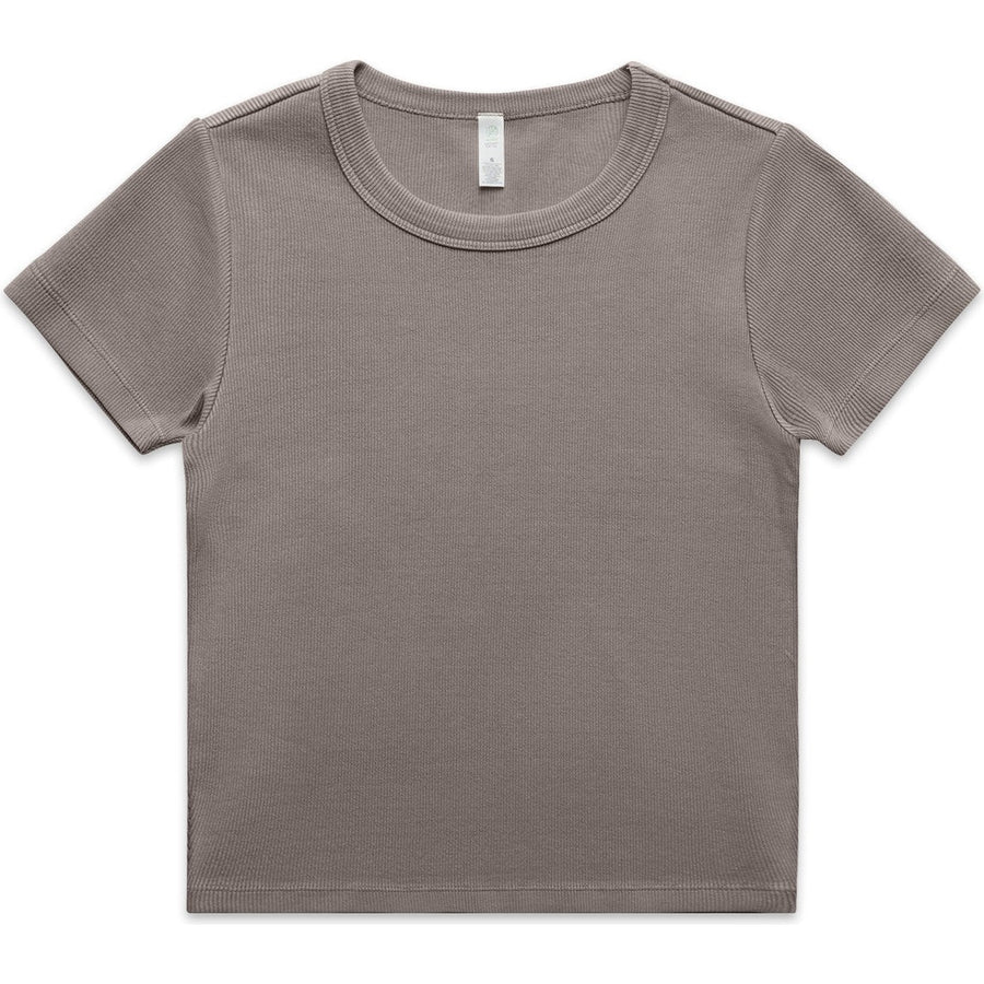 AS Colour Women's Faded Organic Rib Tee | 4036 (Faded Grey)