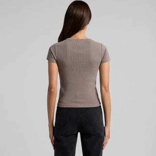 AS Colour Women's Faded Organic Rib Tee | 4036 (Faded Black)