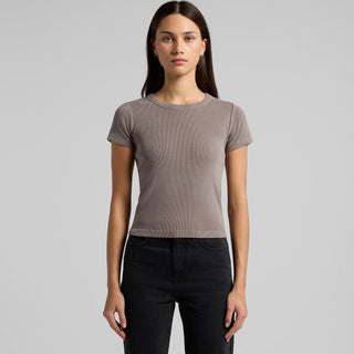 AS Colour Women's Faded Organic Rib Tee | 4036 (Faded Grey)