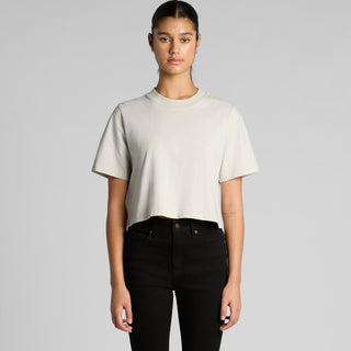 AS Colour Women's Heavy Faded Crop Tee | 4089 (Faded Grey)