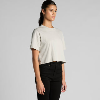 AS Colour Women's Heavy Faded Crop Tee | 4089 (Faded Bone)
