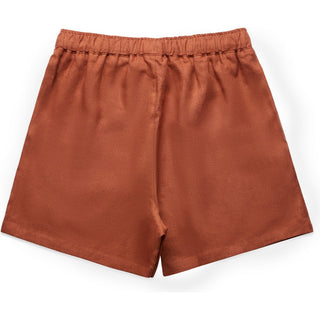 AS Colour 4919 Wo's Linen Shorts - Back View | color:Clay|view:back