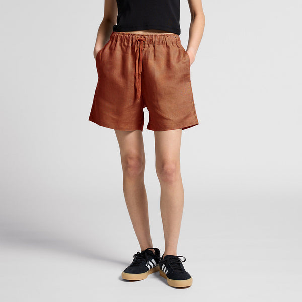 AS Colour Women's Linen Shorts | 4919 (Clay)