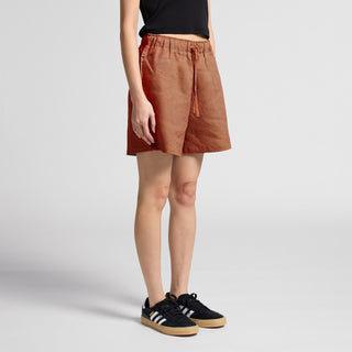 AS Colour Women's Linen Shorts | 4919 (Clay)