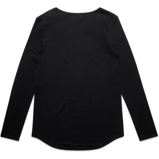 AS Colour 4009 Wo's Mali L/S Tee - Back View | color:Black|view:back