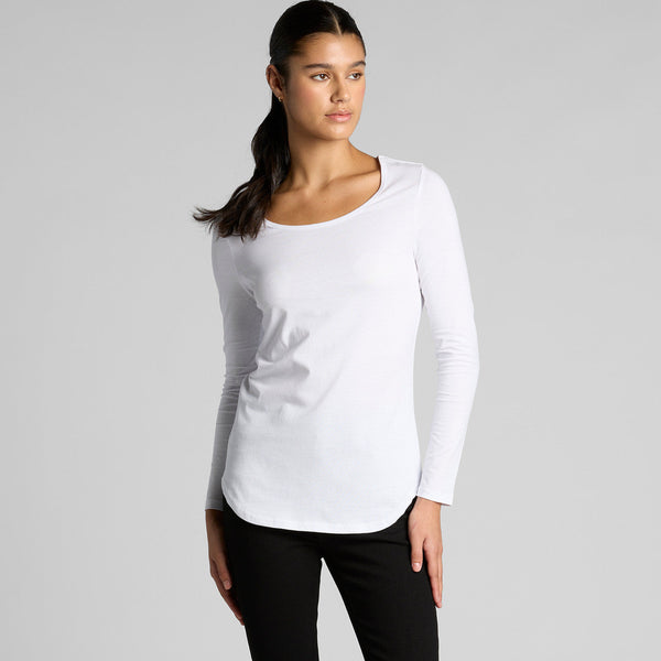 AS Colour Women's Mali L/S Tee | 4009 (White)