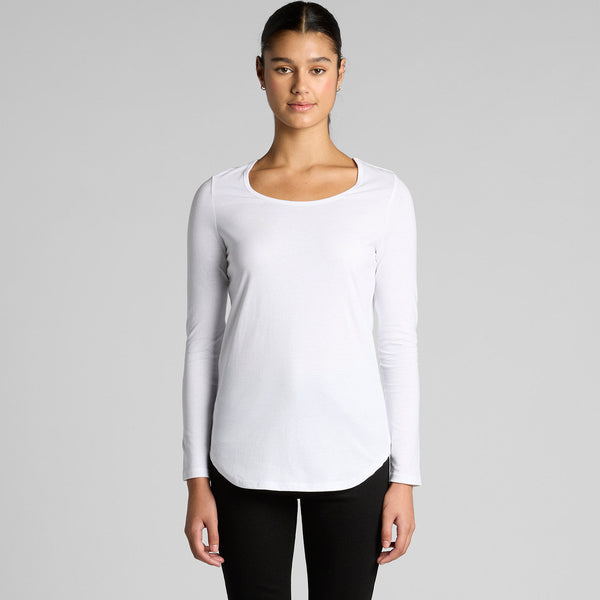 AS Colour Women's Mali L/S Tee | 4009 (White)