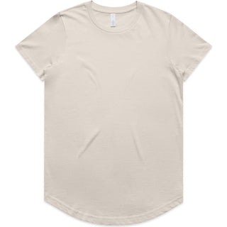 AS Colour 4024 Wo's Maple Curve Tee - Front View | color:Bone|view:front