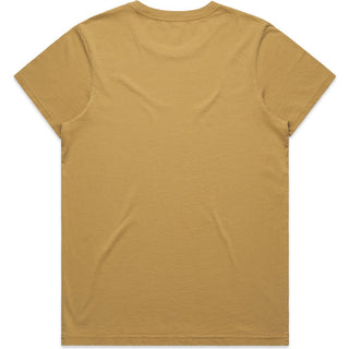 AS Colour 4065 Wo's Maple Faded Tee - Back View | color:Faded Mustard|view:back