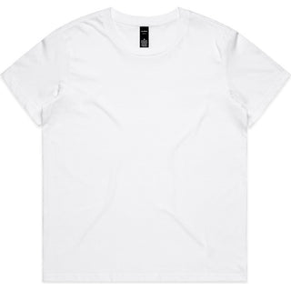 AS Colour  Wo's Maple Minus Tee [-8cm] 4025 (White) - Front View | color:|view:front