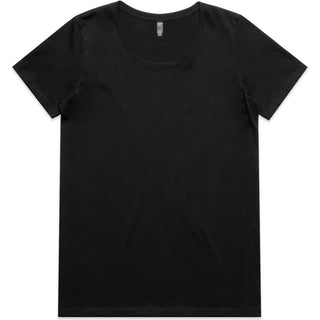 AS Colour 4019 Wo's Maple Scoop Tee - Front View | color:Black|view:front