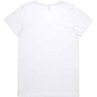 AS Colour 4019 Wo's Maple Scoop Tee - Back View | color:White|view:back