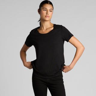 AS Colour Women's Maple Scoop Tee | 4019 (Black)