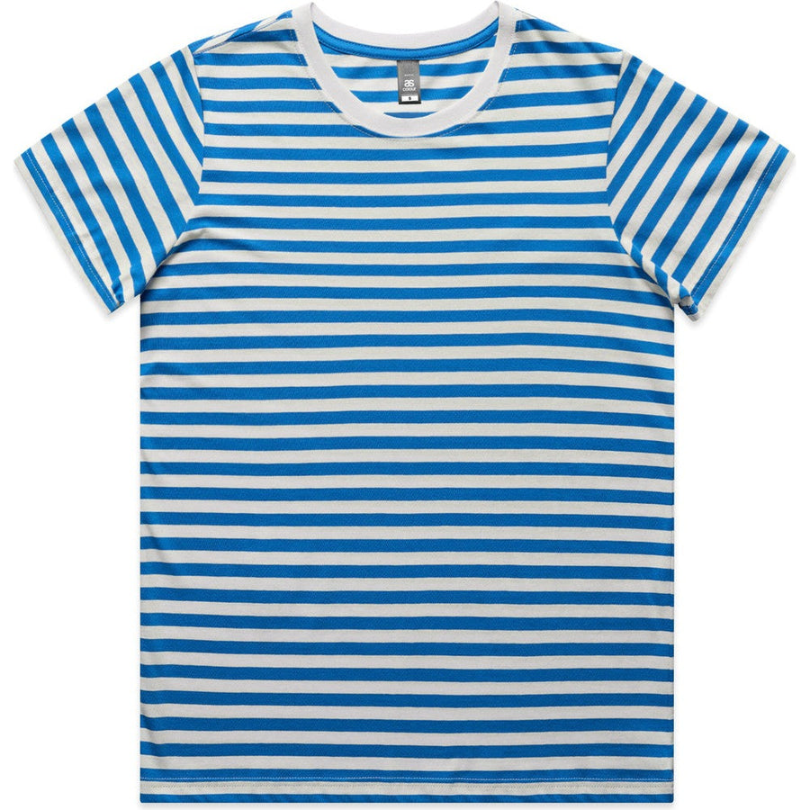 AS Colour Women's Maple Stripe Tee | 4037 (Natural/Mid Blue)