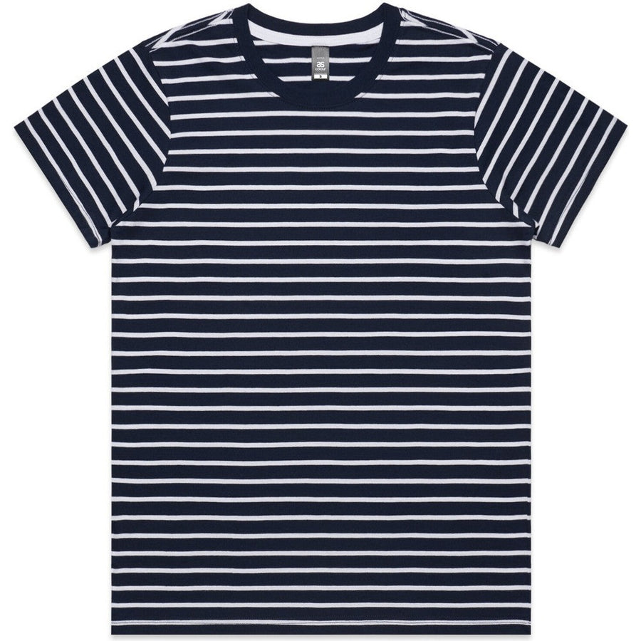 AS Colour Women's Maple Stripe Tee | 4037 (Navy/White)