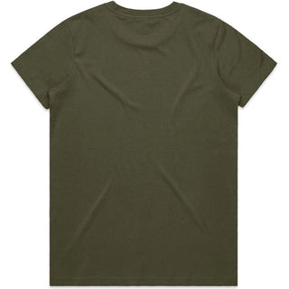 AS Colour 4001 Wo's Maple Tee - Back View | color:Army|view:back