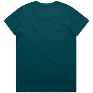 AS Colour 4001 Wo's Maple Tee - Back View | color:Atlantic|view:back