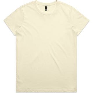 AS Colour 4001 Wo's Maple Tee - Front View | color:Butter|view:front