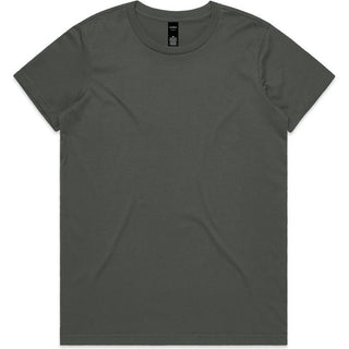 AS Colour 4001 Wo's Maple Tee - Front View | color:Charcoal|view:front