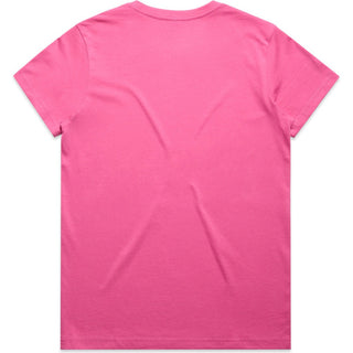 AS Colour 4001 Wo's Maple Tee - Back View | color:Charity Pink|view:back