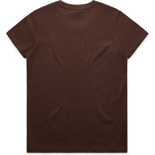 AS Colour 4001 Wo's Maple Tee - Back View | color:Chestnut|view:back