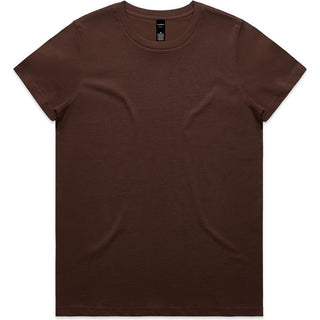 AS Colour 4001 Wo's Maple Tee - Front View | color:Chestnut|view:front