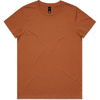 AS Colour 4001 Wo's Maple Tee - Front View | color:Copper|view:front