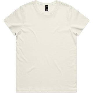 AS Colour 4001 Wo's Maple Tee - Front View | color:Ecru|view:front