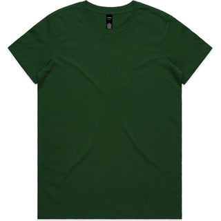 AS Colour 4001 Wo's Maple Tee - Front View | color:Forest Green|view:front