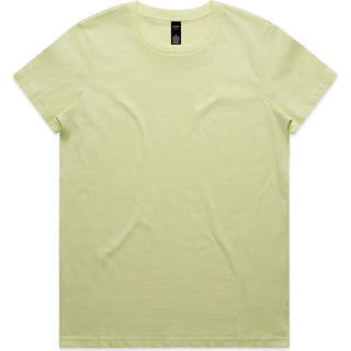 AS Colour 4001 Wo's Maple Tee - Front View | color:Lime|view:front