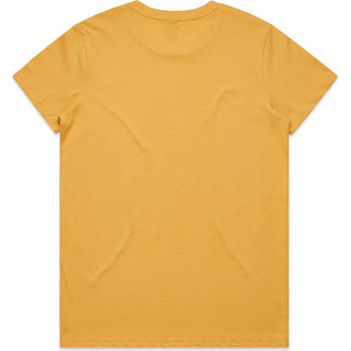 AS Colour 4001 Wo's Maple Tee - Back View | color:Mustard|view:back