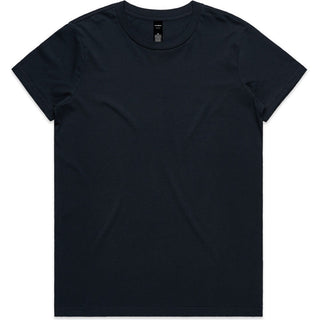AS Colour 4001 Wo's Maple Tee - Front View | color:Navy|view:front