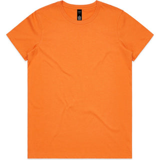 AS Colour 4001 Wo's Maple Tee - Front View | color:Orange|view:front