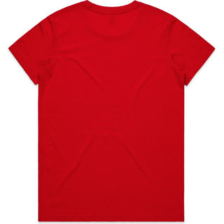 AS Colour 4001 Wo's Maple Tee - Back View | color:Red|view:back