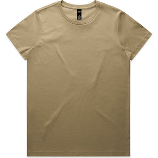 AS Colour 4001 Wo's Maple Tee - Front View | color:Sand|view:front