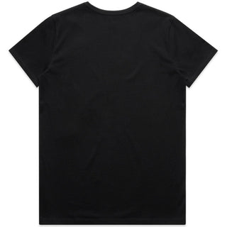 AS Colour 4023 Wo's Maple V Neck Tee - Back View | color:Black|view:back