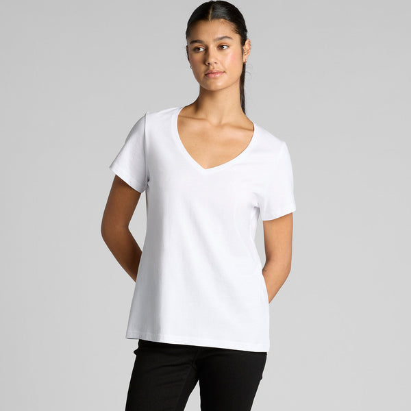 AS Colour Women's Maple V Neck Tee | 4023 (Black)