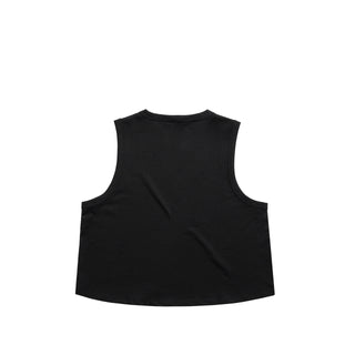 AS Colour 4091 Wo's Martina Crop Tank - Back View | color:Black|view:back