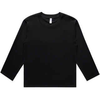 AS Colour 4071 Wo's Martina L/S Tee - Front View | color:Black|view:front