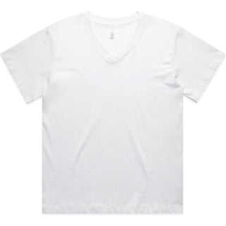 AS Colour 4095 Wo's Martina V Neck Tee - Front View | color:White|view:front
