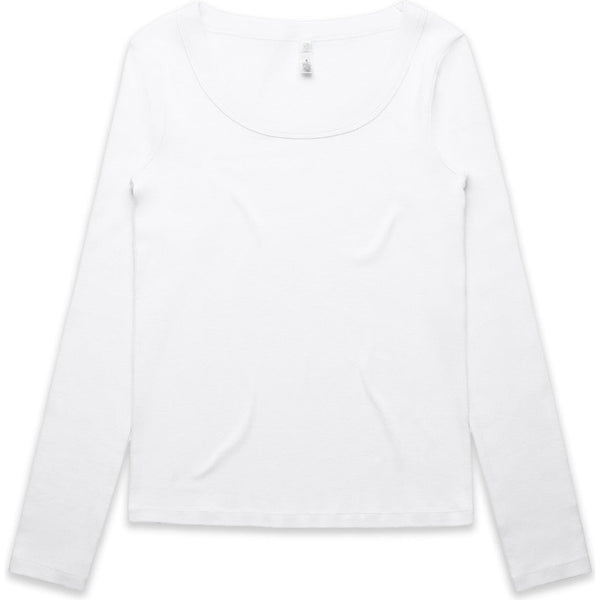 AS Colour Women's Organic Baby Rib L/S Tee | 4075 (White)